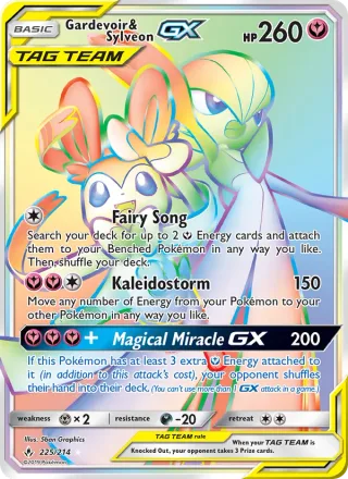 Gardevoir & Sylveon GX #225 · Unbroken Bonds Pokémon card