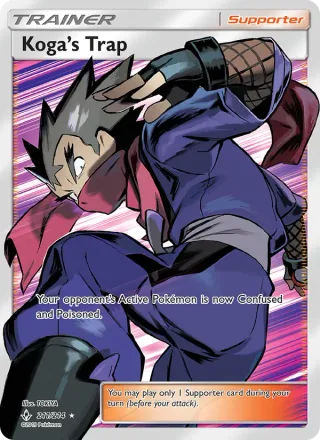 Koga’s Trap #211 · Unbroken Bonds Pokémon card