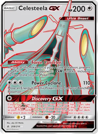 Celesteela GX #208 · Unbroken Bonds Pokémon card