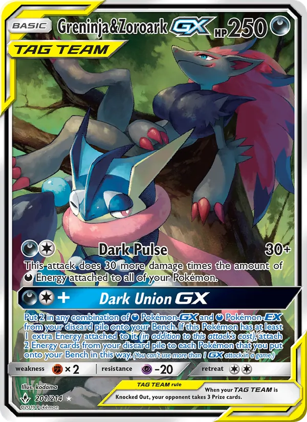 Greninja & Zoroark GX full card art