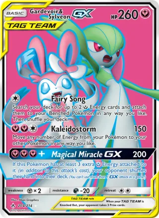 Gardevoir & Sylveon GX #204 · Unbroken Bonds Pokémon card
