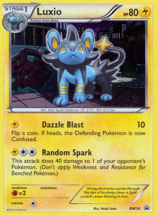 Luxio #BW34 · BW Black Star Promos Pokémon card