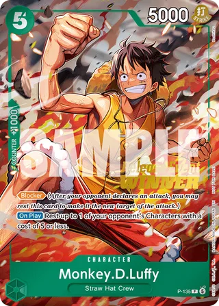 Monkey.D.Luffy (OP16 Release Event Winner) #P-135-op16-release-event-winner · One Piece Promotion Cards One Piece card