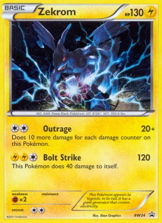 Zekrom #BW24 · BW Black Star Promos Pokémon card