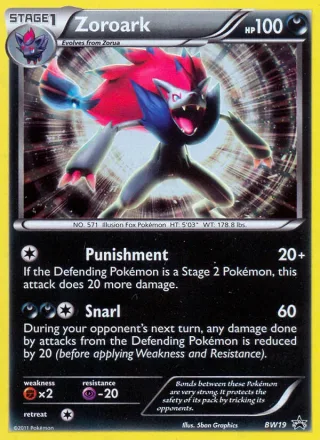 Zoroark #BW19 · BW Black Star Promos Pokémon card