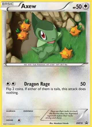 Axew #BW16 · BW Black Star Promos Pokémon card