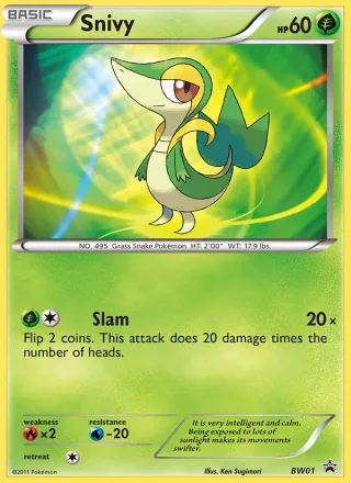 Snivy #BW01 · BW Black Star Promos Pokémon card