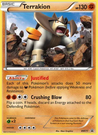Terrakion #BW71 · BW Black Star Promos Pokémon card
