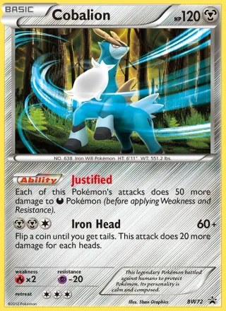 Cobalion #BW72 · BW Black Star Promos Pokémon card