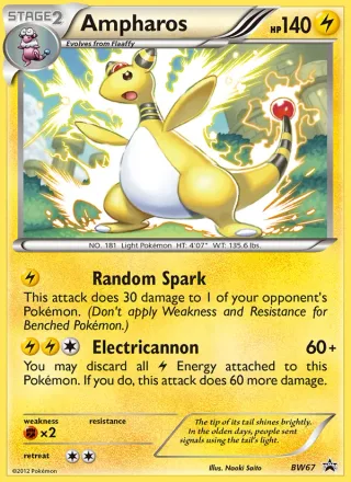 Ampharos #BW67 · BW Black Star Promos Pokémon card