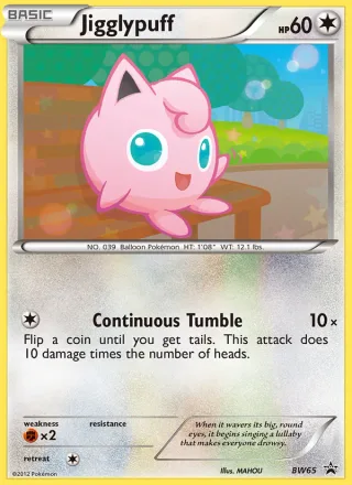 Jigglypuff #BW65 · BW Black Star Promos Pokémon card
