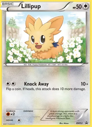 Lillipup #BW52 · BW Black Star Promos Pokémon card
