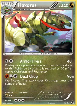 Haxorus #BW57 · BW Black Star Promos Pokémon card