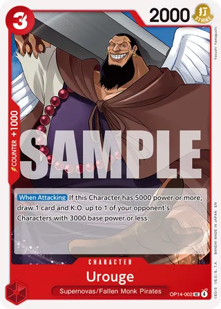 Urouge #OP14-002 · The Azure Sea's Seven One Piece card
