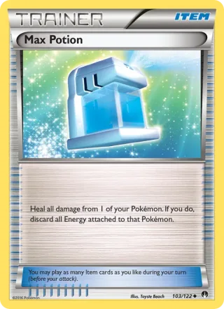 Max Potion #103 · BREAKpoint Pokémon card
