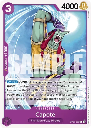 Capote #OP07-063 · 500 Years in the Future Pre-Release Cards One Piece card
