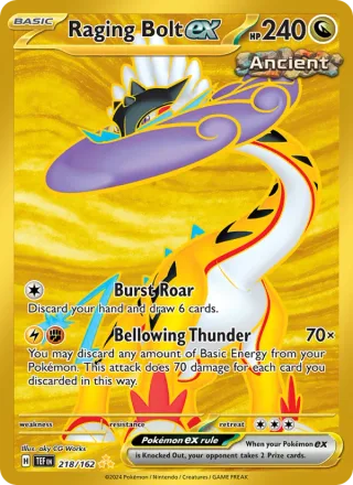 Raging Bolt ex #218 · Temporal Forces Pokémon card