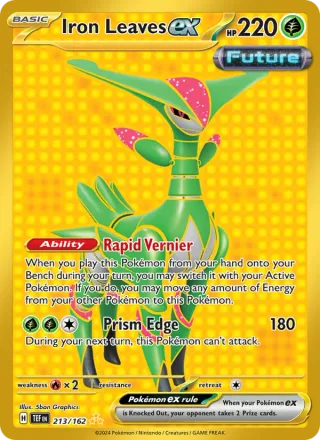 Iron Leaves ex #213 · Temporal Forces Pokémon card