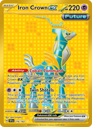 Iron Crown ex #216 · Temporal Forces Pokémon card