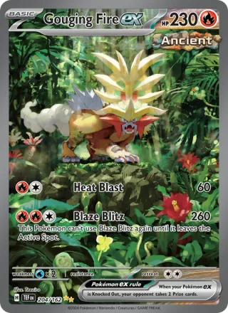 Gouging Fire ex #204 · Temporal Forces Pokémon card