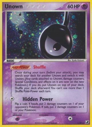 Unown #! · Unseen Forces Unown Collection Pokémon card
