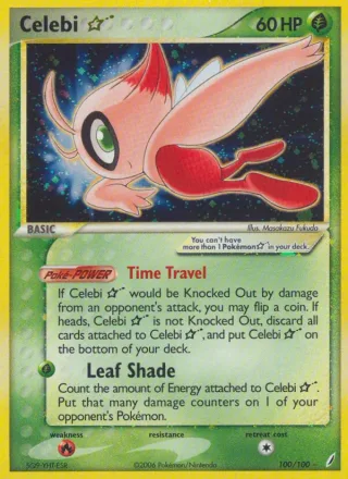 Celebi ☆ #100 · Crystal Guardians Pokémon card