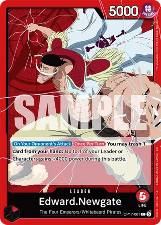 Edward.Newgate #OP17-001 · The World's Strongest Warriors One Piece card