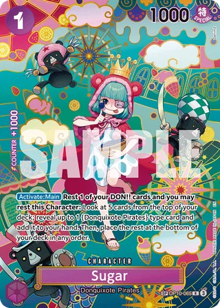 Sugar (SP) #OP10-065-sp · The Azure Sea's Seven One Piece card