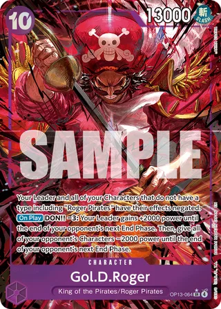 Gol.D.Roger (Alternate Art) #OP13-064-alternate-art · Carrying On His Will One Piece card