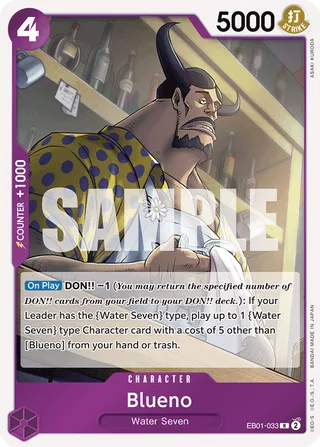 Blueno #EB01-033 · Extra Booster: Memorial Collection One Piece card