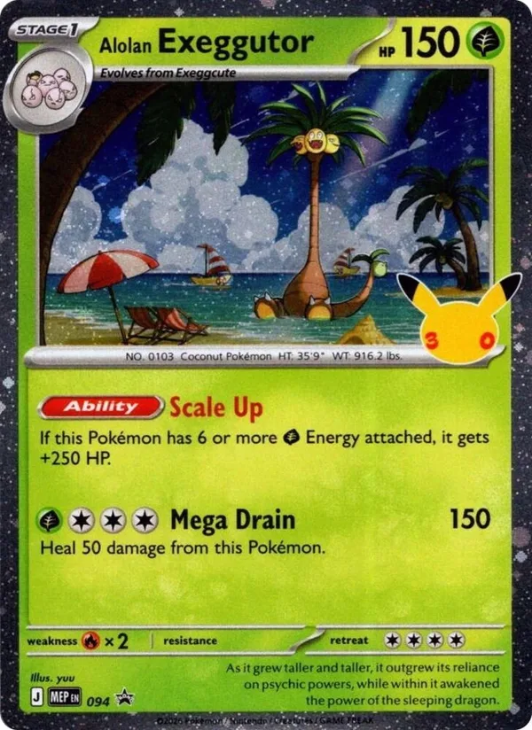 Alolan Exeggutor - 094 (30th Celebration) full card art