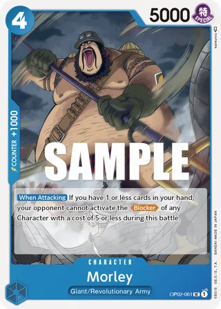 Morley #OP02-061 · Paramount War Pre-Release Cards One Piece card