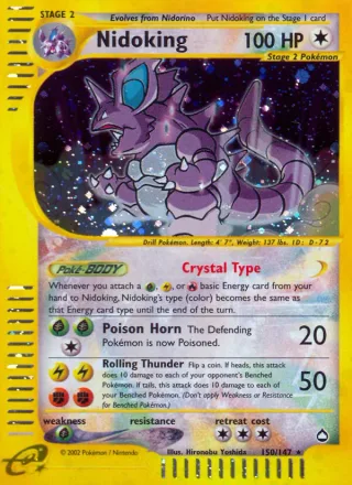 Nidoking #150 · Aquapolis Pokémon card