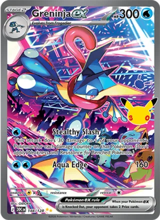 Greninja ex #148 · 30th Celebration Pokémon card
