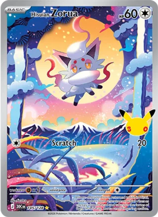 Hisuian Zorua #145 · 30th Celebration Pokémon card