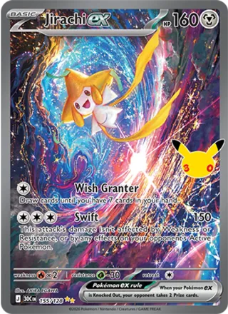 Jirachi ex #155 · 30th Celebration Pokémon card