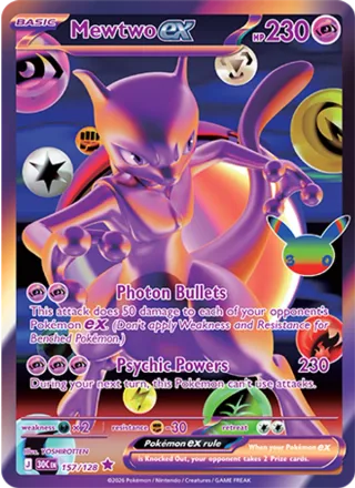 Mewtwo ex #157 · 30th Celebration Pokémon card