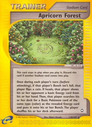 Apricorn Forest #118 · Aquapolis Pokémon card