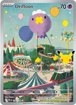 Drifloon #136 · 30th Celebration Pokémon card