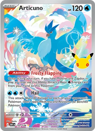Articuno #132 · 30th Celebration Pokémon card