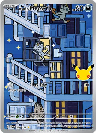 Alolan Meowth #139 · 30th Celebration Pokémon card