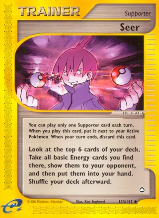 Seer #133 · Aquapolis Pokémon card