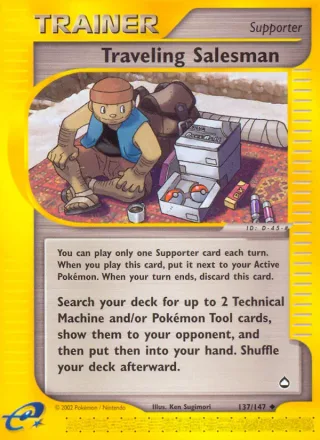 Traveling Salesman #137 · Aquapolis Pokémon card