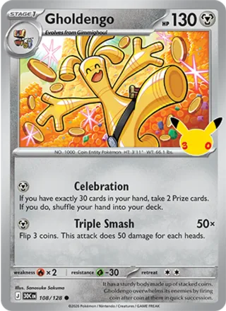Gholdengo #108 · 30th Celebration Pokémon card