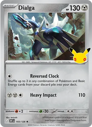 Dialga #103 · 30th Celebration Pokémon card