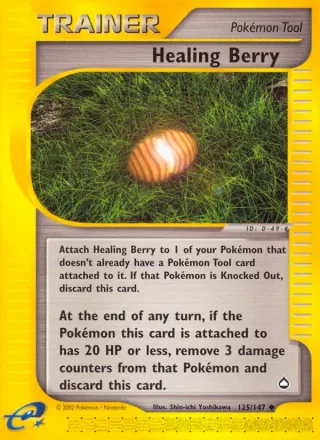 Healing Berry #125 · Aquapolis Pokémon card