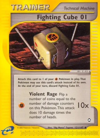 Fighting Cube 01 #121 · Aquapolis Pokémon card