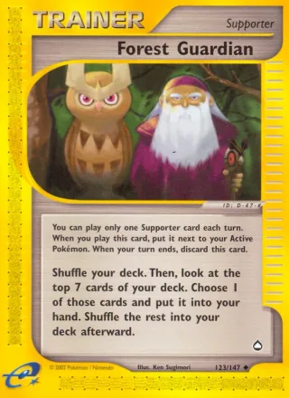 Forest Guardian #123 · Aquapolis Pokémon card