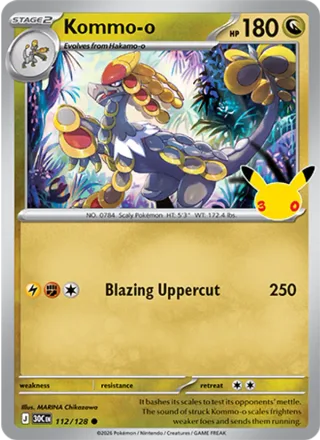 Kommo-o #112 · 30th Celebration Pokémon card