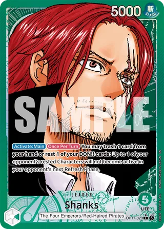Shanks (Alternate Art) #OP17-020-alternate-art · The World's Strongest Warriors One Piece card